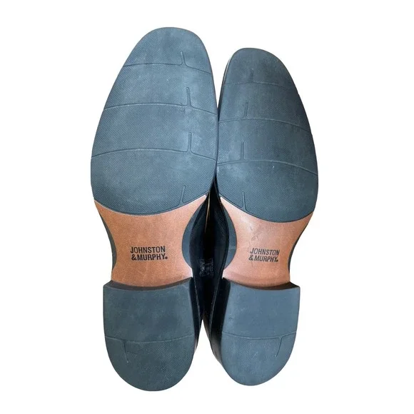 Johnston & Murphy Men's Black Leather Ankle Boots 11M Sheepskin Zip - Picture 6 of 8